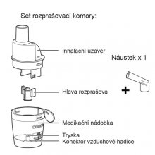 Set (rozprašovací komory vč.náustku) - C803